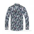 Slim Fit Brightly Colored Floral Pattern Men Shirt